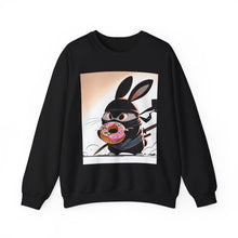 Load image into Gallery viewer, Ninja Bunny w/ Donut Crewneck Sweatshirt