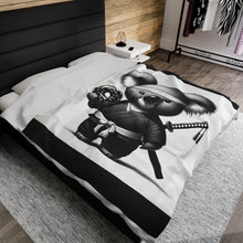 Load image into Gallery viewer, Ninja Koala w/Donut Velveteen Plush Blanket