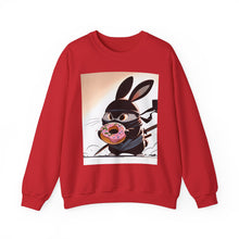 Load image into Gallery viewer, Ninja Bunny w/ Donut Crewneck Sweatshirt