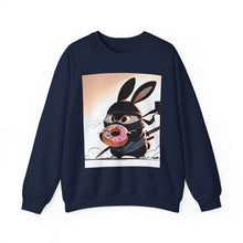 Load image into Gallery viewer, Ninja Bunny w/ Donut Crewneck Sweatshirt