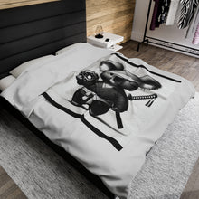 Load image into Gallery viewer, Ninja Koala w/Donut Velveteen Plush Blanket