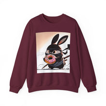 Load image into Gallery viewer, Ninja Bunny w/ Donut Crewneck Sweatshirt