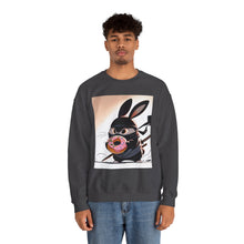 Load image into Gallery viewer, Ninja Bunny w/ Donut Crewneck Sweatshirt
