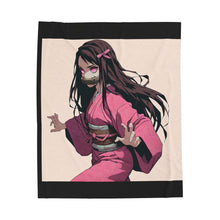 Load image into Gallery viewer, Nezuko Velveteen Plush Blanket