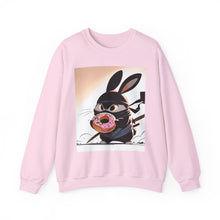 Load image into Gallery viewer, Ninja Bunny w/ Donut Crewneck Sweatshirt
