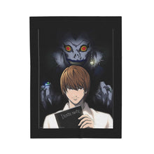 Load image into Gallery viewer, Light & Ryuk Velveteen Plush Blanket