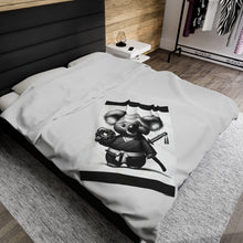 Load image into Gallery viewer, Ninja Koala w/Donut Velveteen Plush Blanket