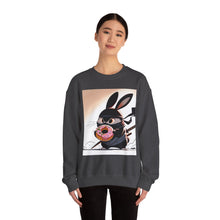 Load image into Gallery viewer, Ninja Bunny w/ Donut Crewneck Sweatshirt