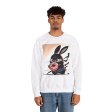 Load image into Gallery viewer, Ninja Bunny w/ Donut Crewneck Sweatshirt
