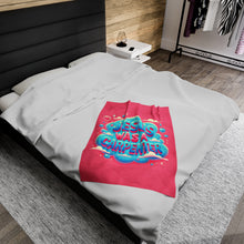 Load image into Gallery viewer, Jesus Was A Carpenter Velveteen Plush Blanket
