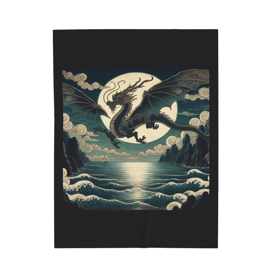 Moonlight Dragon Velveteen Plush Blanket