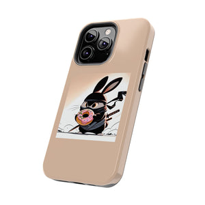 Ninja Bunny w/Donut Phone Cases