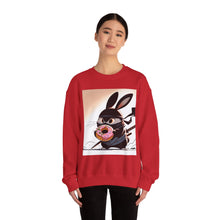 Load image into Gallery viewer, Ninja Bunny w/ Donut Crewneck Sweatshirt
