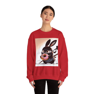 Ninja Bunny w/ Donut Crewneck Sweatshirt