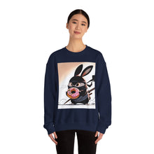 Load image into Gallery viewer, Ninja Bunny w/ Donut Crewneck Sweatshirt
