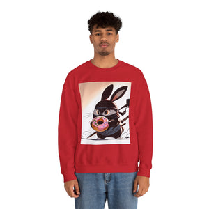 Ninja Bunny w/ Donut Crewneck Sweatshirt