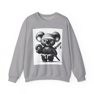 Ninja Koala w/Donut Crewneck Sweatshirt