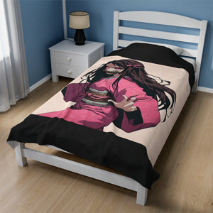 Nezuko Velveteen Plush Blanket