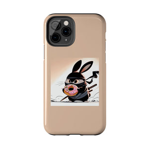 Ninja Bunny w/Donut Phone Cases