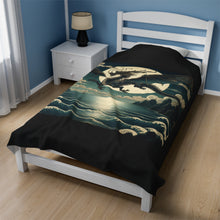 Load image into Gallery viewer, Moonlight Dragon Velveteen Plush Blanket
