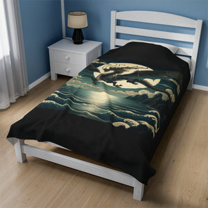 Moonlight Dragon Velveteen Plush Blanket