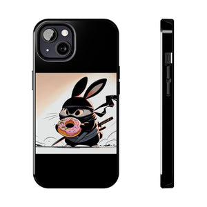 Ninja Bunny w/Donut Phone Cases