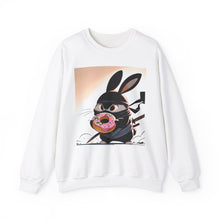 Load image into Gallery viewer, Ninja Bunny w/ Donut Crewneck Sweatshirt
