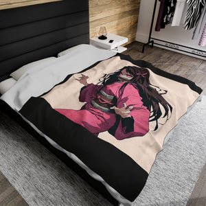 Nezuko Velveteen Plush Blanket