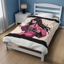 Load image into Gallery viewer, Nezuko Velveteen Plush Blanket
