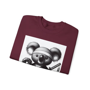 Ninja Koala w/Donut Crewneck Sweatshirt