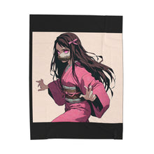 Load image into Gallery viewer, Nezuko Velveteen Plush Blanket
