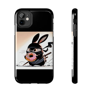 Ninja Bunny w/Donut Phone Cases