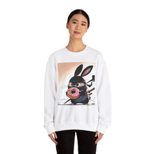 Load image into Gallery viewer, Ninja Bunny w/ Donut Crewneck Sweatshirt
