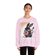 Load image into Gallery viewer, Ninja Bunny w/ Donut Crewneck Sweatshirt
