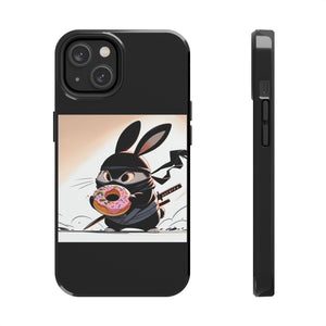 Ninja Bunny w/Donut Phone Cases