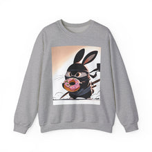 Load image into Gallery viewer, Ninja Bunny w/ Donut Crewneck Sweatshirt
