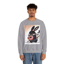 Load image into Gallery viewer, Ninja Bunny w/ Donut Crewneck Sweatshirt
