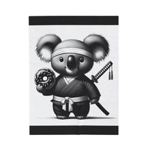 Load image into Gallery viewer, Ninja Koala w/Donut Velveteen Plush Blanket
