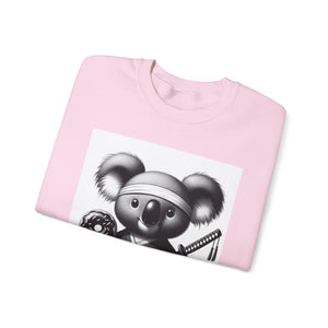 Ninja Koala w/Donut Crewneck Sweatshirt