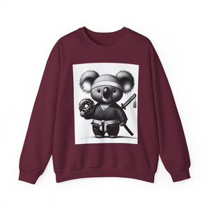 Ninja Koala w/Donut Crewneck Sweatshirt