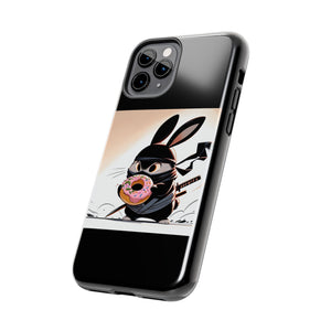 Ninja Bunny w/Donut Phone Cases