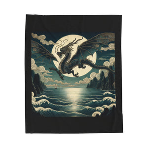 Moonlight Dragon Velveteen Plush Blanket