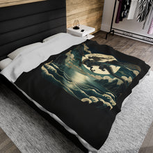 Load image into Gallery viewer, Moonlight Dragon Velveteen Plush Blanket
