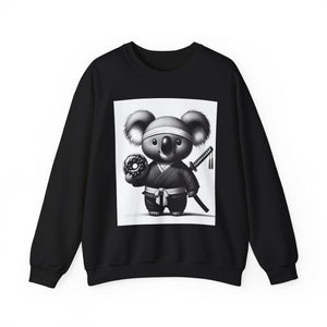 Ninja Koala w/Donut Crewneck Sweatshirt