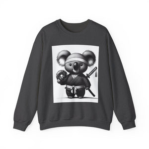 Ninja Koala w/Donut Crewneck Sweatshirt