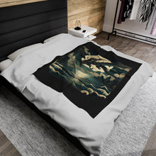 Load image into Gallery viewer, Moonlight Dragon Velveteen Plush Blanket
