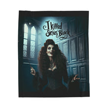 Load image into Gallery viewer, Bellatrix LeStrange Velveteen Plush Blanket
