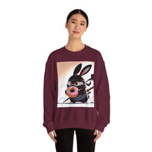 Load image into Gallery viewer, Ninja Bunny w/ Donut Crewneck Sweatshirt
