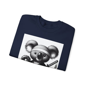 Ninja Koala w/Donut Crewneck Sweatshirt