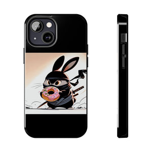 Ninja Bunny w/Donut Phone Cases